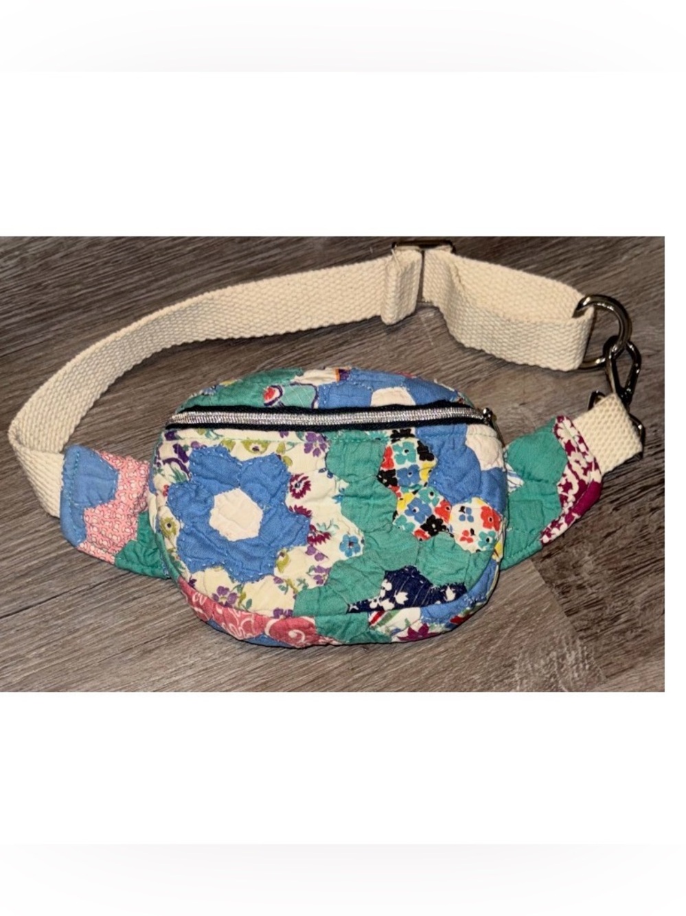Like New Toddler Handmade Quilted Floral Fanny Pack Belt Bag